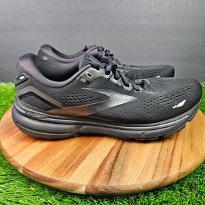 Brooks Ghost 15 Shoes Womens Size 8 Triple Black Athletic Running Sneakers